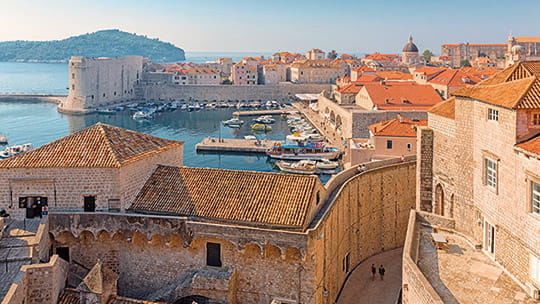 The city walls of Dubrovnik